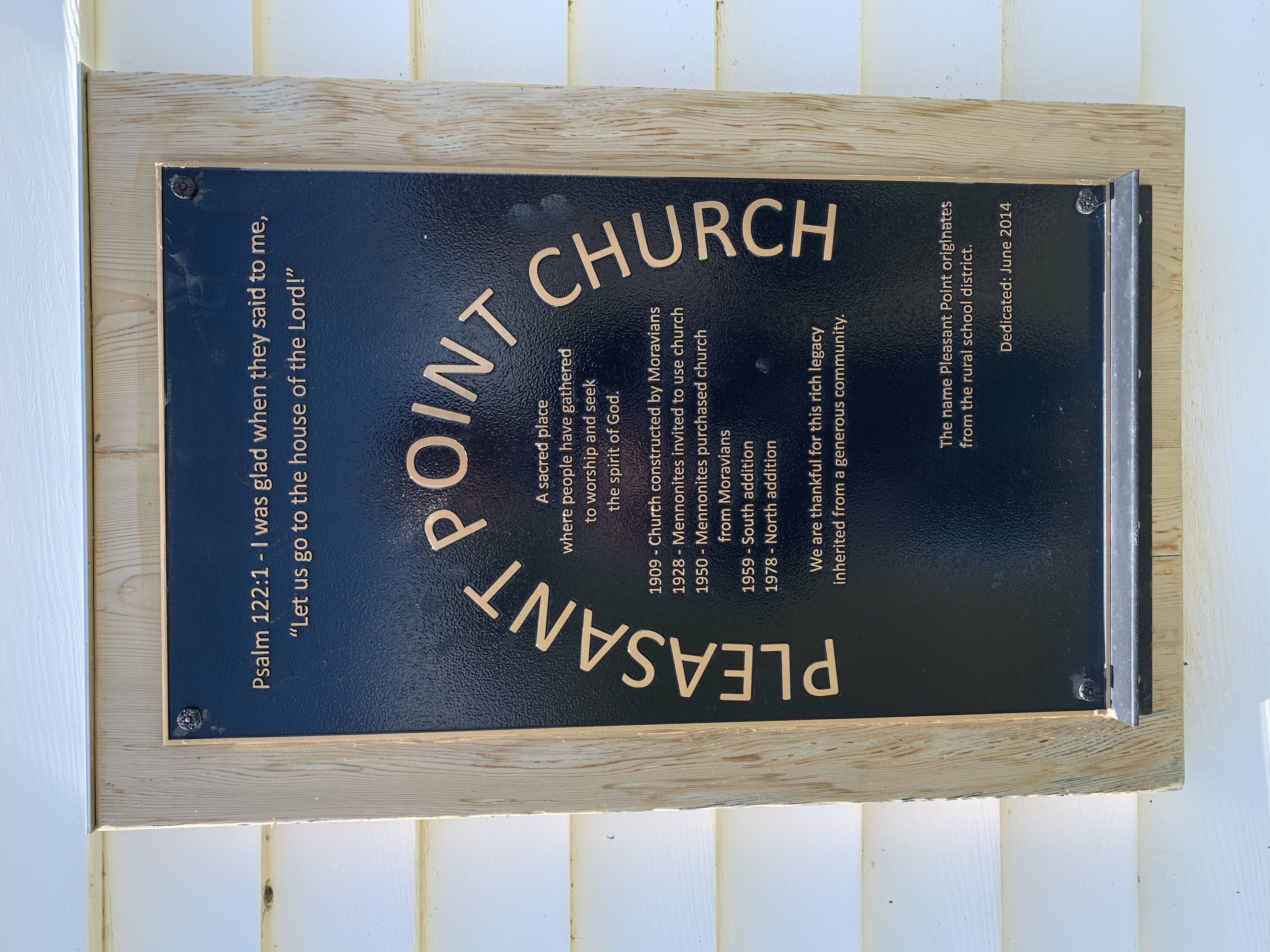 Inside Pleasant Point Church